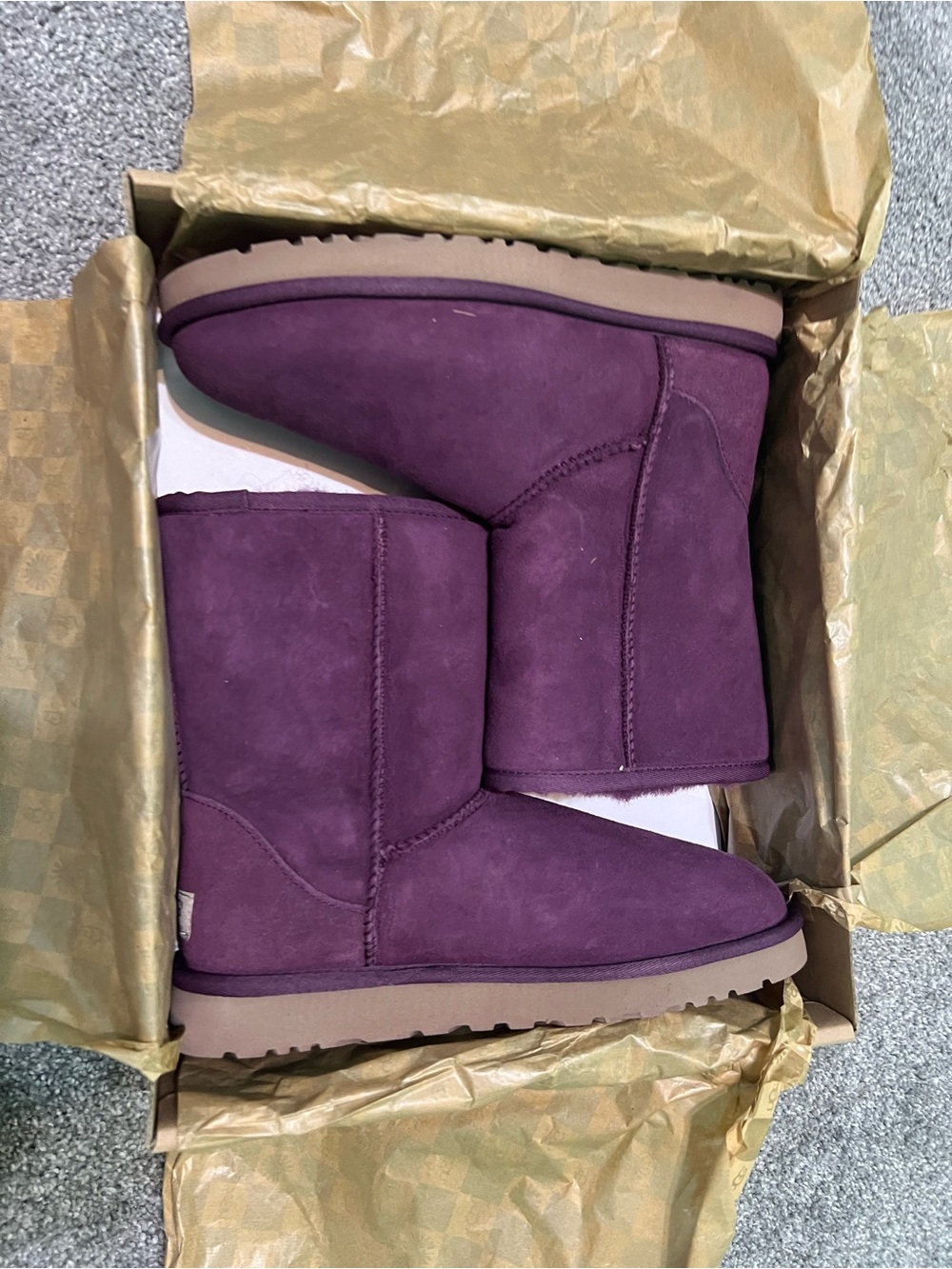 UGG Classic Women's Purple Suede Short Winter Boots